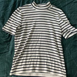 Madewell striped mockneck sweater